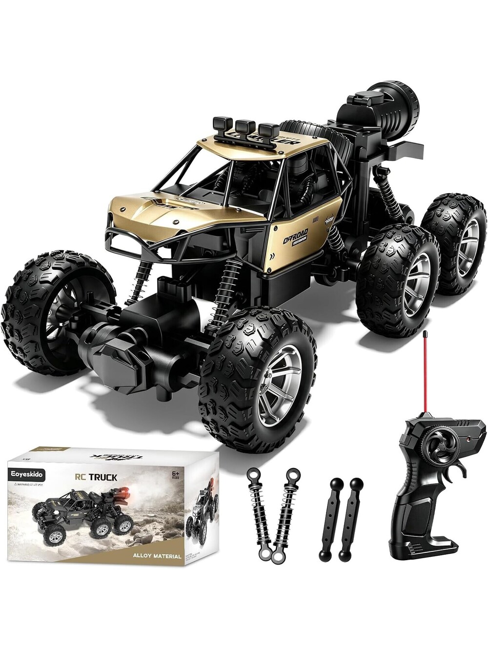 1:18 Scale 6-Wheel 2WD RC Monster Truck Rock Crawler with Spray